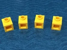 LEGO PART 87087 MODIFIED 1x1 STUD ON SIDE 4 PIECES (YELLOW)