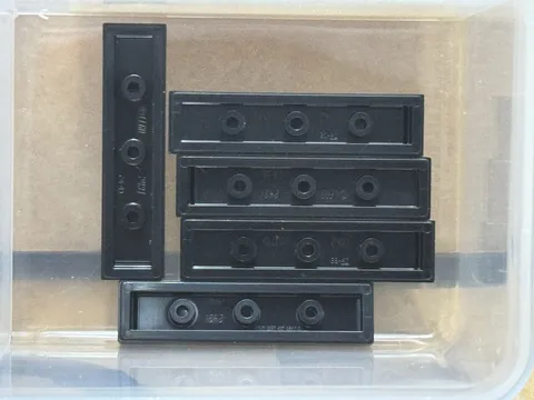 LEGO Parts - Black Tile 1 x 4 - No 2431 - QTY 5
