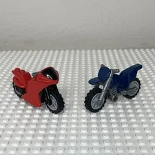 LEGO Random Lot of Bikes Blue Dirt Bike Red Sports Motorcycle 
