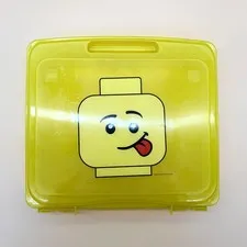 LEGO Storage Case Yellow Minifigure Head IRIS 13x12 Plastic Carrying Box 2013