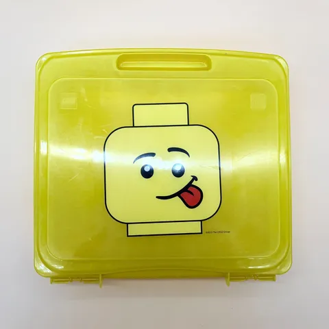 LEGO Storage Case Yellow Minifigure Head IRIS 13x12 Plastic Carrying Box 2013