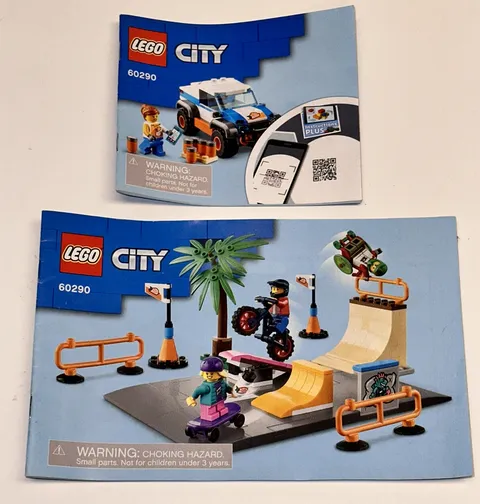 Lego 60290 Skatepark Replacement Instruction manual Booklet 1 & 2 Only No Bricks
