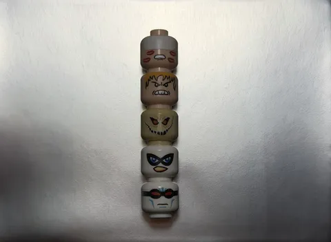 Lego Batman The Videogame Custom Printed Head Pack Of 5