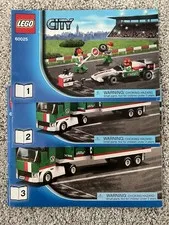 LEGO CITY 60025: Grand Prix Truck Instruction Booklet Manuals. Manuals Only.