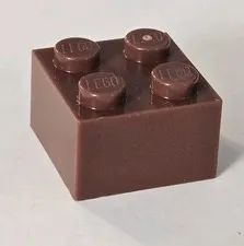 LEGO Parts - Reddish Brown Brick 2 x 2 - No 3003