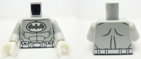 LEGO Torso Batman Logo in White Oval with Muscles and White Belt inv.628