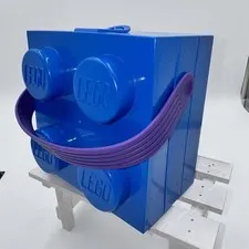 LEGO Storage Box Blue Brick w/ Purple Handle Copenhagen 2018