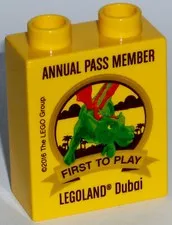 LEGO LEGOLAND Collectible Brick ANNUAL PASS MEMBER 2016 FIRST TO PLAY Dubai