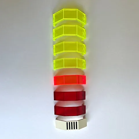 LEGO piece number 2466 panel 3x2x6 angled assorted colors lot of 8