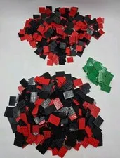 Lot of LEGO Black Red Green Size Baseplates Plate 4x4 4X6 Replacement Used