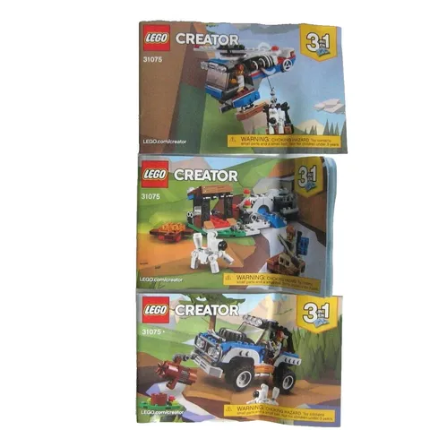 3 LEGO Creator 3 in 1 #31075 Outback Adventures Instruction Booklets Manual Only