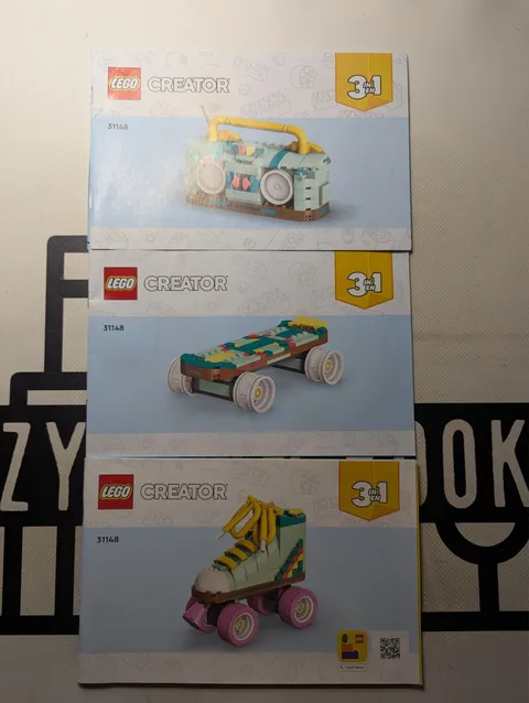 Lego Creator 31148 Retro Roller Skate Instruction Manual Only! 2024 3 Books