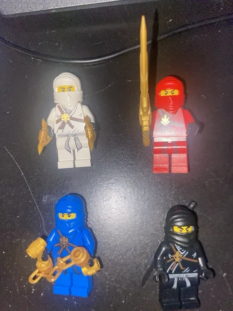 LEGO Ninjago The Golden Weapons Minifigure Lot Kai Cole Jay Zane