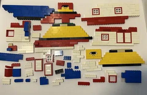 Vintage LEGO Bricks Lot  1970s 80s - Bricks, Windows, Doors, Etc