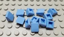 LEGO Lot of 12 Medium Blue 1x1x2/3 Mini Roof Slope Pieces
