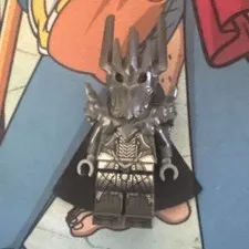 LEGO Sauron Minifigure Armor Black Cape Helmet - The Lord of the Rings