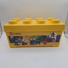 LEGO Storage Brick Case 8 Stud 14 x 7 Yellow Container Plastic Bin Box EMPTY