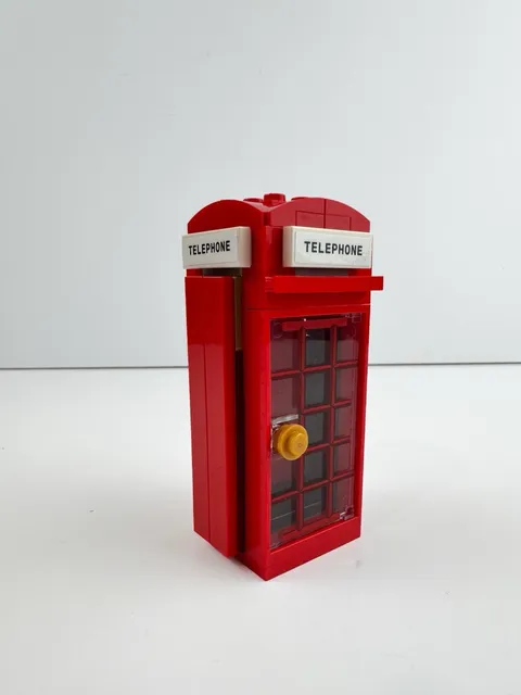 LEGO Red Telephone Booth Mini Build Display Model From Official Set