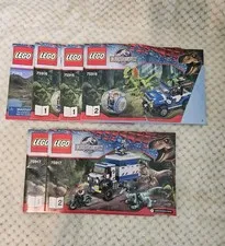 Lego Jurassic World  Lot Of 6 Instruction Manuals Only