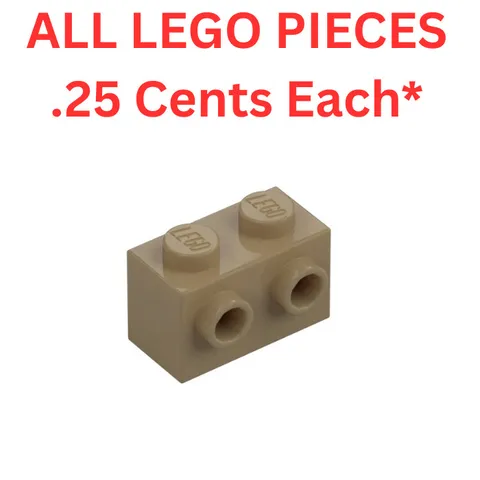 LEGO Brick 1x2 Studs One Side Dark Tan 11211 - Genuine LEGO Parts Pieces Bulk