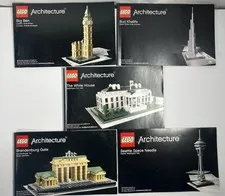 Lego Architecture Instruction Manuals ONLY Lot Of 5
