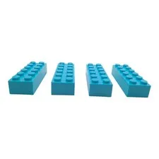 4x LEGO Bricks 2x6 Medium Azure Brick 6022000 44237 Basic Building Block Light Blue