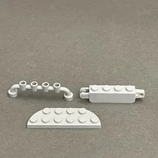 Lego 18980 1764 6140 30387 Light Blue Gray Replacement Parts Pieces Lot of 3