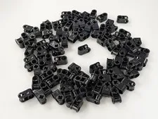 Lego x100 New Black Technic, Axle and Pin Connector Perpendicular # 6536