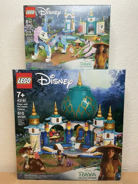 LEGO RAYA THE LAST DRAGON lot 43181 43184 Heart Palace Sisu Disney NEW/SEALED