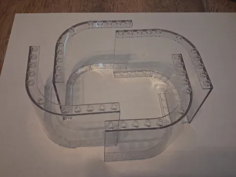 B NEW Lego Lot 4 Trans-Clear Corner Convex 8 x 8 x 6 7344 21358 Ideas