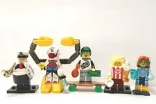 LEGO Minifigures Lot 5 W/ Rare Accessories Skateboarder Popcorn Costume Captain