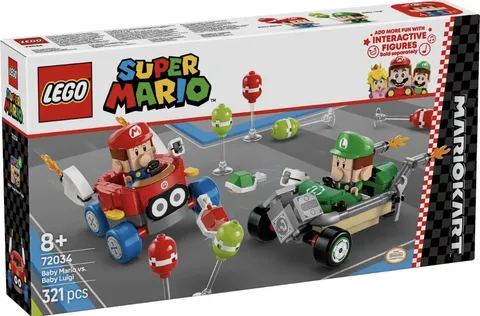 LEGO Super Mario Adventures Mario Kart Baby Mario Vs. Baby Luigi Set # 72034