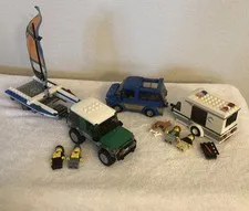 LEGO City 60117 Van Camper & 60149 4x4 Catamaran Sets w/ Minifigs (As Is READ)