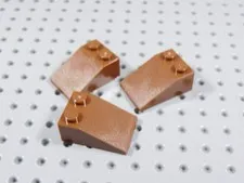 LEGO Lot of 3 Reddish Brown 3x2 Slopes BA