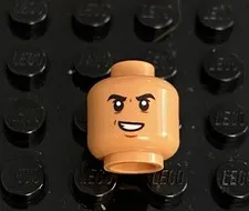 LEGO Nougat Minifig Head, 2 Sided, Open Mouth Grin / Scared Upset