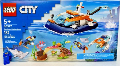 LEGO 60377 City: Explorer Diving Boat New Sealed Retired Fast Shipping NISB