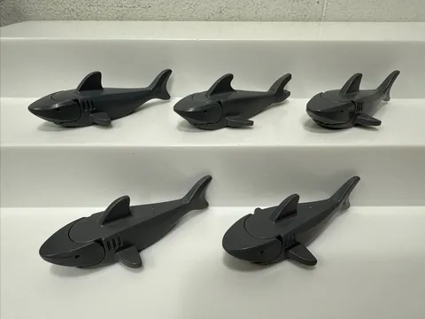 LEGO Shark Lot of 5 Dark Gray 14518c01 Animal Debossed Gills & Eyes