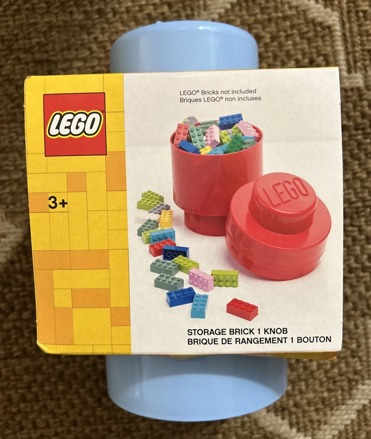 Lego Storage 1 Knob Light Blue Storage Brick Brand New In Sealed Package!