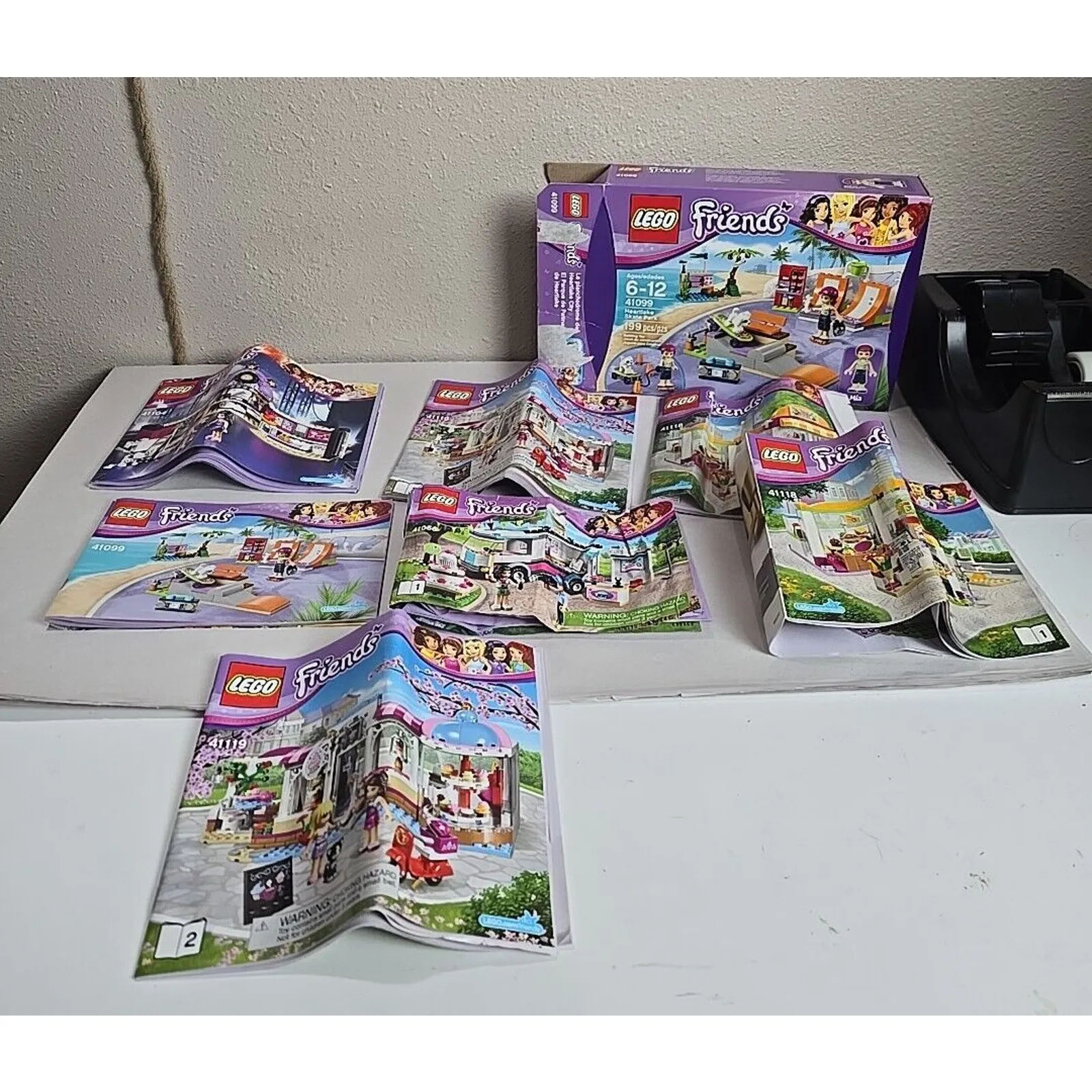 Lot of 7 Lego Friends Heartlake, Popstar Dressing Room Instruction Manual Only