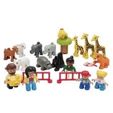 LEGO DUPLO Zoo Animal Figure Lot Giraffe Family Elephant Hippo Seal 23 pcs Toy