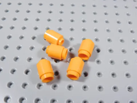 LEGO Lot of 5 Orange 1x1 Round Bricks w/ Open Center BA