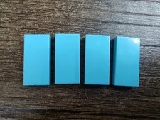 LEGO 3069b Medium Azure Tile 1 x 2 with Groove (x4)