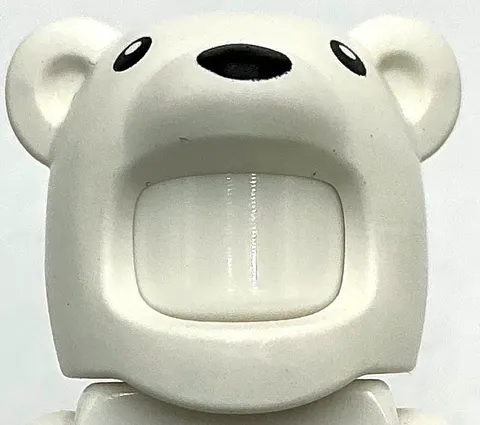 Lego New Minifigure Headgear Head Cover Costume Polar Bear with Black Eyes