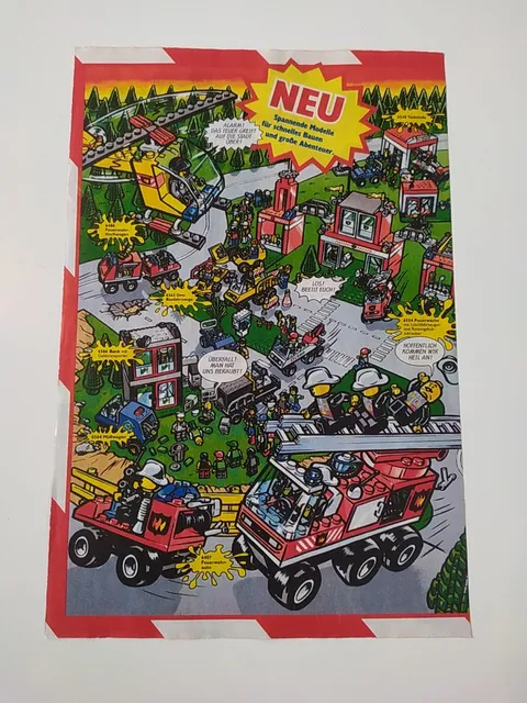 Rare Advertising Flyer Promotional Sheet LEGO City City 6407 6554 6548 6566 6565 6486