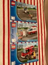 Lego City Starter Set 60023 Instruction Books ONLY 1,2&3 Police Fire Ambulance