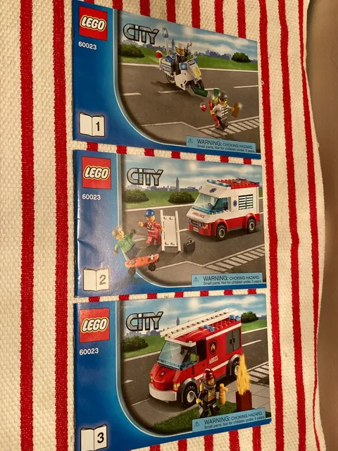 Lego City Starter Set 60023 Instruction Books ONLY 1,2&3 Police Fire Ambulance