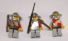 Lego Red Lion Knight Mini figures   Lot of 3  Castle Kingdom