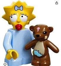 LEGO 71005 The Simpsons Series 1 Minifigure MAGGIE BLUE WITH Teddy Bear BR 2014