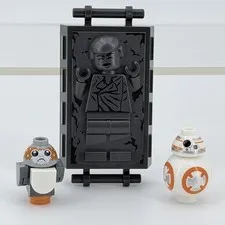 Lego Star Wars Carbonite Han Solo 87561pb01 pearl dark gray sets Porg , BB-8
