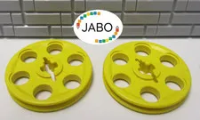 (E15/4/5) LEGO Technic 2 x 4185 Pulley/Idler Pulley Yellow